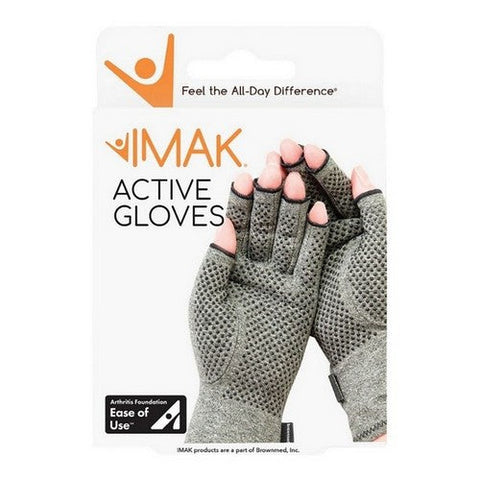 Brownmed, Compression Glove Active Open Finger Medium Wrist Length Hand Specific Pair Cotton, 1 Pair Brownmed