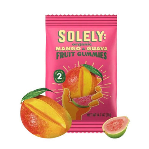 Solely, Organic Mango And Guava Fruit Gummies, 3.5 Oz(Case Of 8) Solely