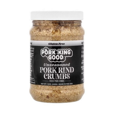 Pork King Good, Pork Rind Crumbs Unseasoned, 12 Oz(Case Of 6) Pork King Good