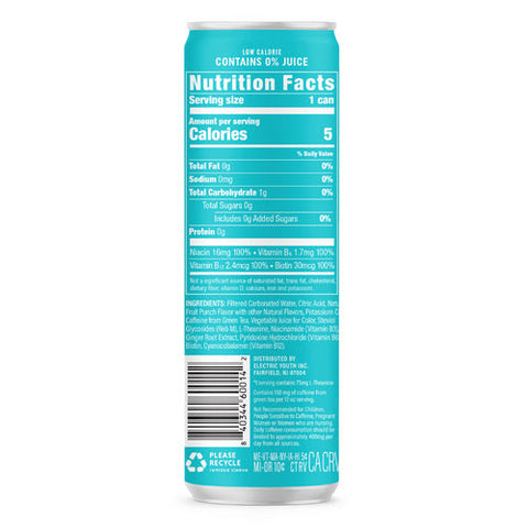 Gorgie, Beverage Energy Sparkling Paradise Punch, 12 Oz(Case Of 12) Gorgie