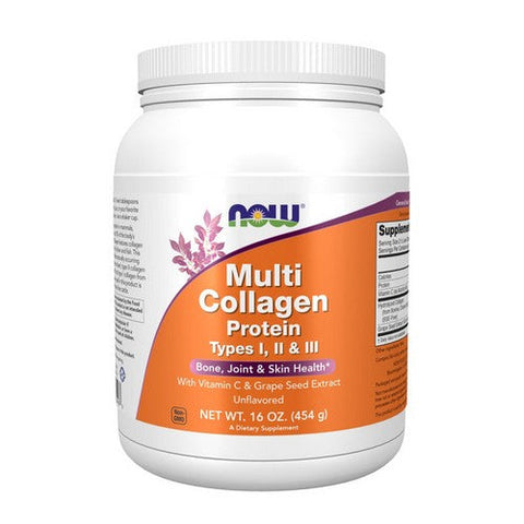 Now Foods, Multi Collagen Protein Types I, II & III Powder Unflavored, 16 Oz Now Foods