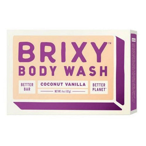 Brixy, Body Wash Bar Coconut Vanilla, 4 Oz Brixy