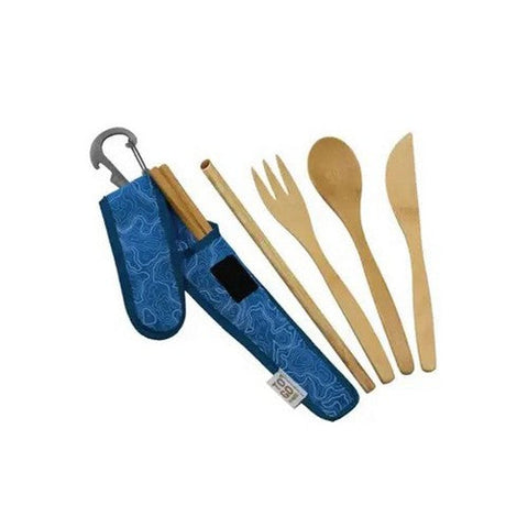 To-Go Ware, Premium Utensil Blue Topo Print, 1 Count To-Go Ware