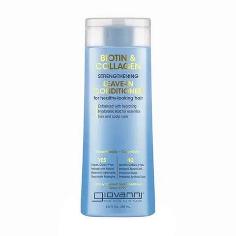 Giovanni Cosmetics, Biotin And Collagen Strengthening Leave In Conditioner, 8.5 Oz Giovanni Cosmetics