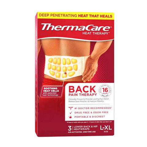 Thermacare, Back Pain Therapy Heatwraps Small And Medium, 3 Count Thermacare