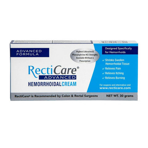 RectiCare, Recticare Advanced Hemorrhoidal Cream, 30 Grams RectiCare