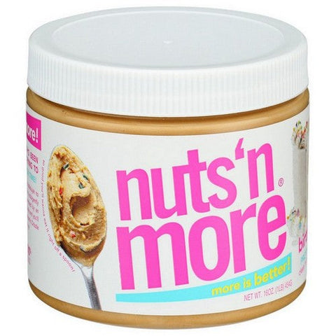 Nuts N More, High Protein Peanut Spread Birthday Cake, 16 Oz (Case Of 6) Nuts N More