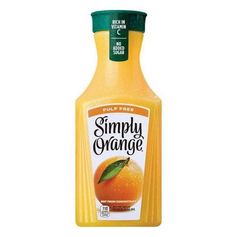 Simply Beverages, Pulp Free Orange Juice Bottle, 52 Oz (Case Of 6) Simply Beverages