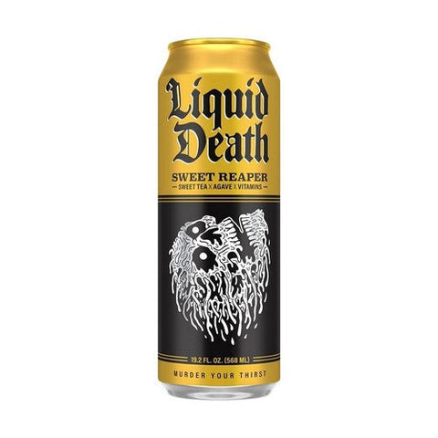 Liquid Death, Grim Leafer Iced Tea, 19.2 Oz (Case Of 12) Liquid Death