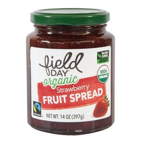 Field Day, Organic Strawberry Fruit Spread, 14 Oz (Case Of 12) Field Day