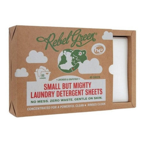 Rebel Green, Small But Mighty Laundry Detergent Sheets, 40 Count (Case Of 6) Rebel Green