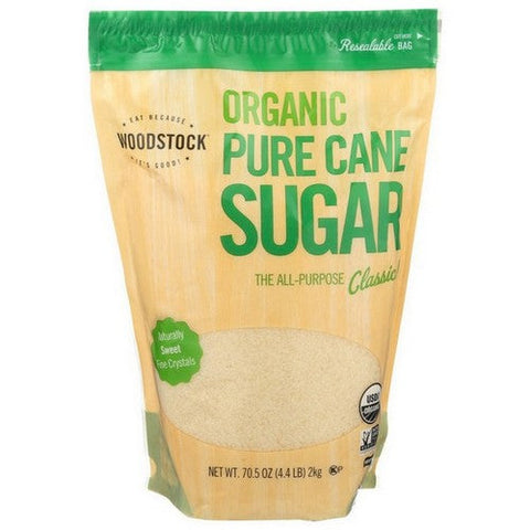 Woodstock, Organic Pure Cane Sugar, 4.4 Lbs (Case Of 5) Woodstock