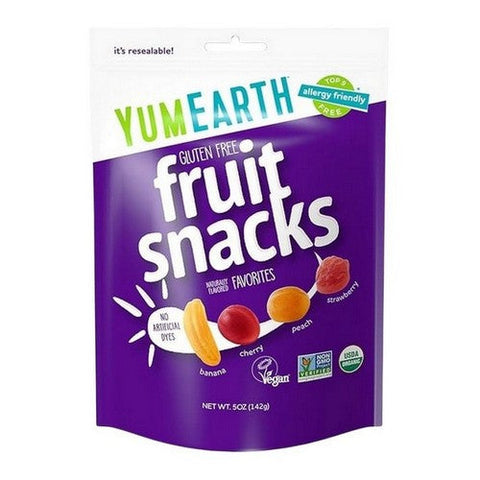 YumEarth, Organic Gluten Free Fruit Snacks, 5 Oz (Case Of 6) YumEarth
