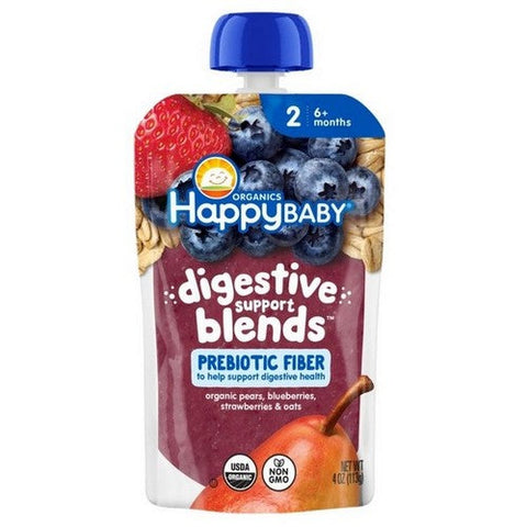 Happy Baby Food, Pear Blueberry Strawberry Oats, 4 Oz (Case Of 16) Happy Baby Food