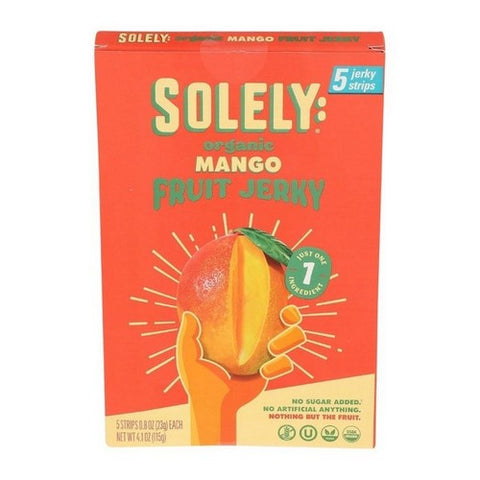 Solely, Mango Fruit Jerky, 4.1 Oz (Case Of 6) Solely