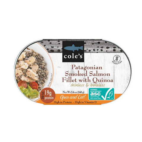 Coles, Patagonian Salmon Smoked Fillet With Quinoa, 5.6 Oz (Case Of 6) Coles
