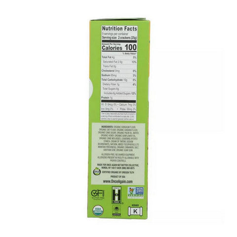 Once Again, Organic Gram Crackers Honey, 7.93 Oz (Case Of 6) Once Again
