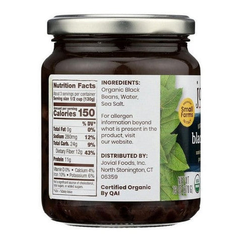 Jovial, Organic Black Beans, 13 Oz (Case Of 6) Jovial