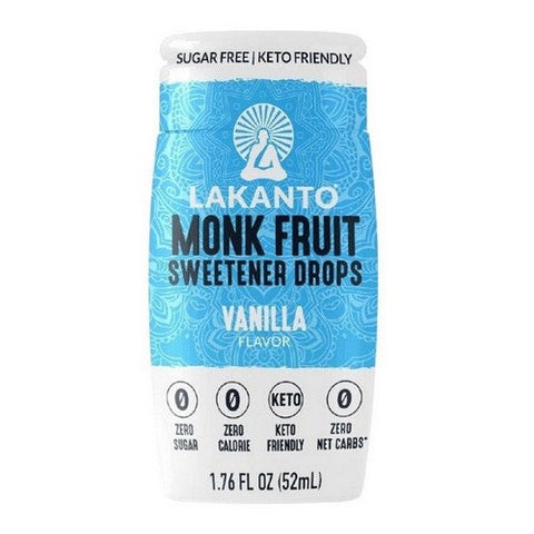 Lakanto, Liquid Monkfruit Extract Drops Vanilla, 1.76 Oz (Case Of 6) Lakanto