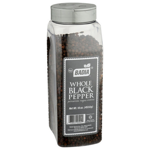 Whole Black Pepper 16 Oz (Case Of 6) by Badia