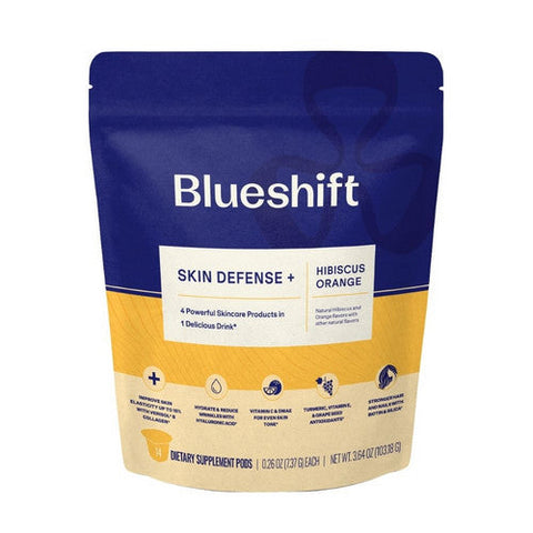Blueshift Nutrition, Skin Defense Plus Hibiscus Orange, 3.64 Oz X 14 Count