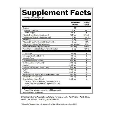 Blueshift Nutrition, Calm Blackberry Sage, 3.64 Oz X 14 Count