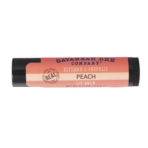 Savannah Bee Co, Savannah Bee Peach Beeswax And Propolis Lip Balm, 0.15 Oz Savannah Bee Co