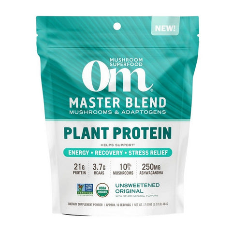 Master Blend Unsweetened Protein 484 Grams by Om Mushrooms