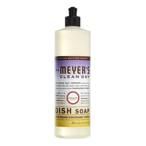 Mrs. Meyers Clean Day, Compassion Flower Dish Soap, 16 Oz Mrs. Meyers Clean Day
