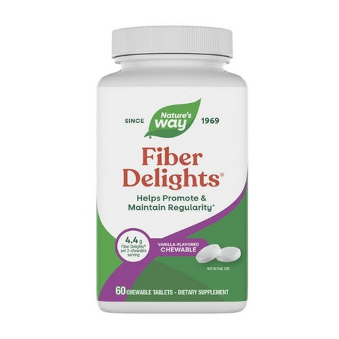 Fiber Delights 60 Chew Tabs(Vanilla) by Nature's Way