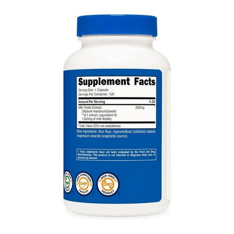 Nutricost, Milk Thistle Capsules, 1000 Mg, 120 Count Nutricost