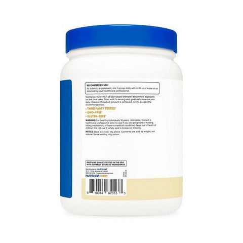 Nutricost, C8 MCT Oil Powder Vanilla, 1 Lb Nutricost