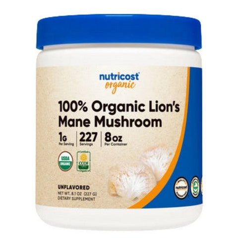 Nutricost, Lion's Mane Powder Organic, 8 Oz Nutricost
