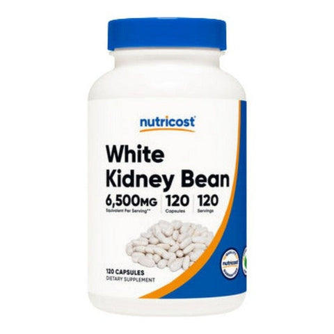 Nutricost, White Kidney Bean Capsules, 6500 Mg, 120 Count Nutricost
