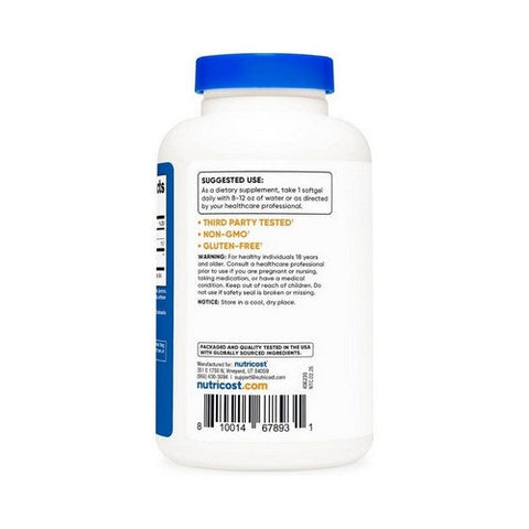 Nutricost, Ubiquinol Softgels, 100 Mg, 120 Count Nutricost