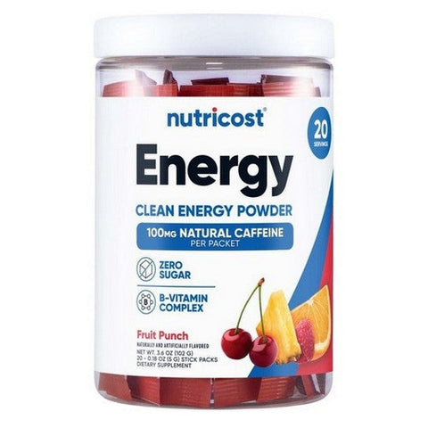 Nutricost, Energy Complex Stickpacks Fruit Punch, 20 Sticks Nutricost