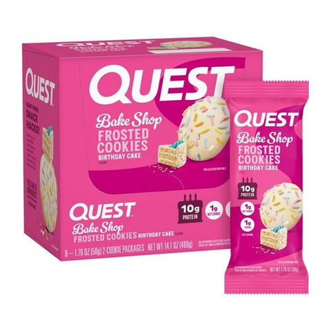 Quest Nutrition, Frosted Cookies Birthday Cake, 1.76 Oz (Pack Of 8) Quest Nutrition