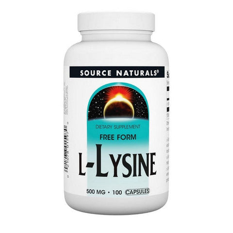 Source Naturals, L-Lysine, 500 MG, 100 Caps Source Naturals