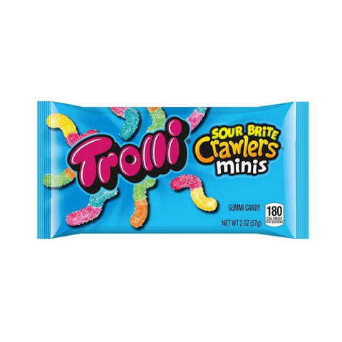 Sour Brite Crawlers Candy 2 Oz (Case Of 18) by Trolli