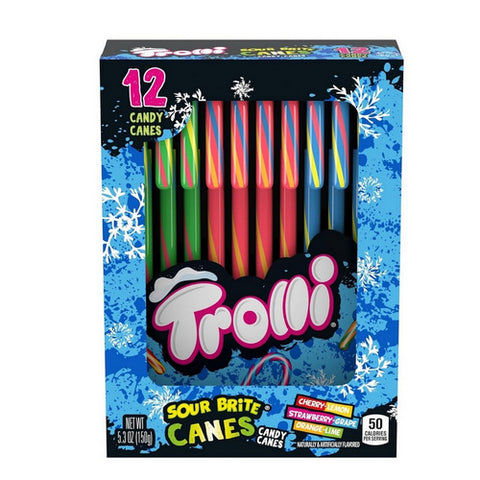 Sour Brite Holiday Candy Cane 5.3 Oz (Case Of 12) by Trolli