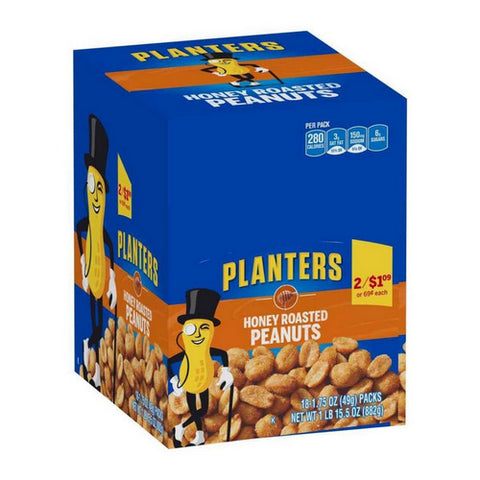 Honey Roasted Peanuts 1.75 Oz (Case Of 108) by Planters