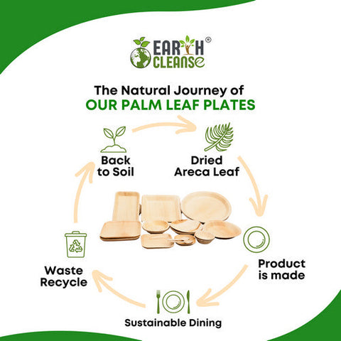 Earth Cleanse, Areca Palm Leaf Round Bowls 5-Inch, Pack of 450 Earth Cleanse