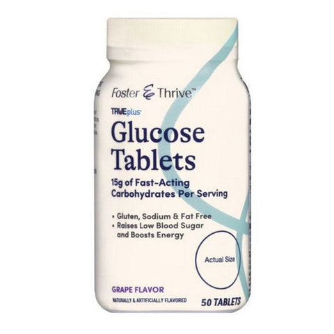 Foster And Thrive, Trueplus Glucose Tablets Grape, 50 Tabs Foster And Thrive