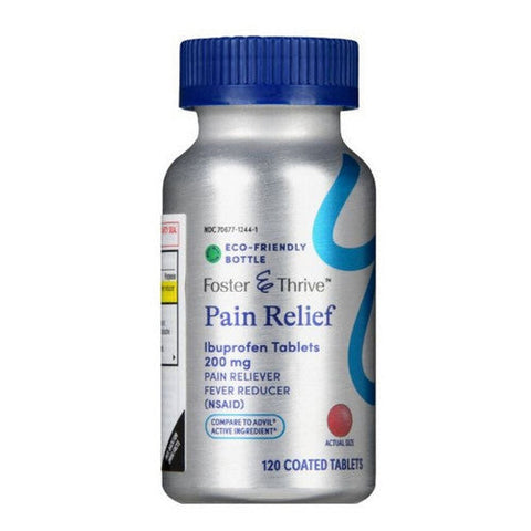 Foster And Thrive, Pain Relief Ibuprofen Coated Tablets, 200 Mg, 120 Tabs Foster And Thrive
