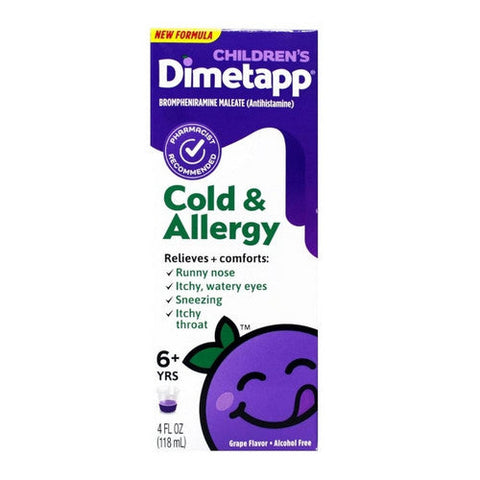 Dimetapp, Children's Cold And Allergy Liquid Grape, 4 Oz Dimetapp