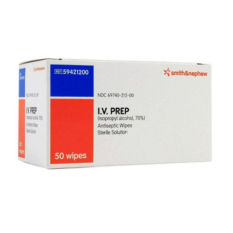 Smith & Nephew, I.V. PREP Antiseptic Wipes, 50 Count Smith & Nephew