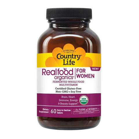 Country Life, Organic Real Food Multivitamin For Women, 60 Tablets Country Life