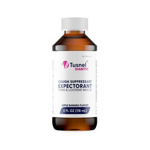 Tusnel Diabetic, Diabetic Cough Suppressant Expectorant No Alcohol Apple Banana, 4 Oz Tusnel Diabetic