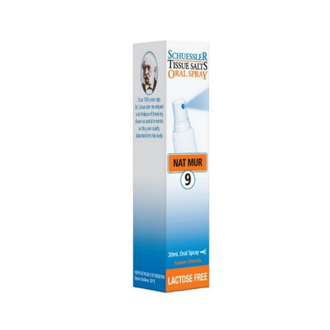 Schuessler Tissue Salts, Nat Mur 6X Fluid Balance Oral Spray, 30 Ml Schuessler Tissue Salts