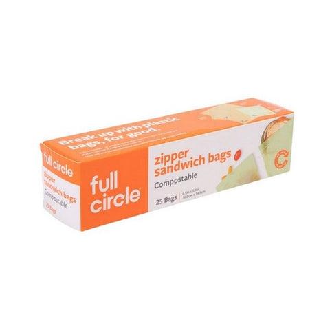 Full Circle Home, Compostable Sandwich Bags, 25 Count